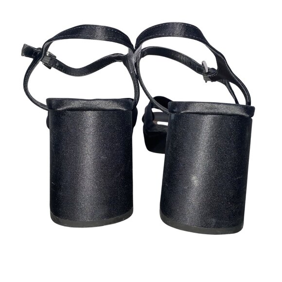 Reformation Maize Satin Platform Sandals block heeled shoes Ineutral Black 8 - Picture 6 of 12